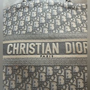Christian Dior 2021 baby blue Grey large booktote